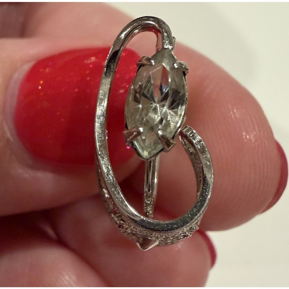 925 Sterling Silver Vintage Clip On Screw Back Single Earring